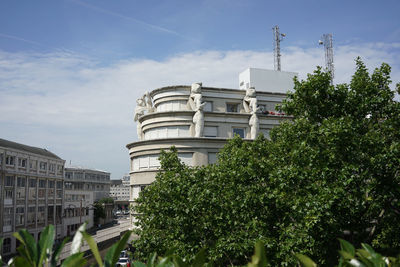 Low angle view of building against sky