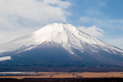 Snowcapped mountain against sky