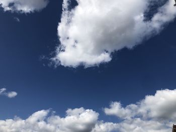 Low angle view of clouds in sky