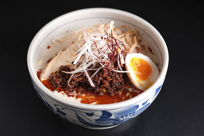 Close-up of food in bowl on table