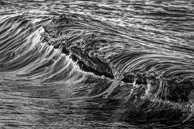 Full frame shot of water flowing in sea