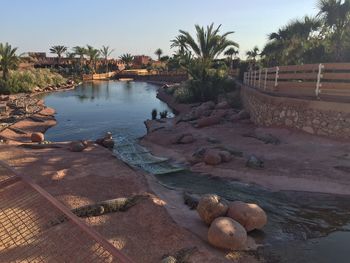 Scenic view of river against sky