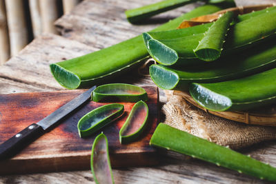 Close up of green leaves