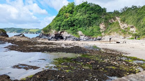Panoramic view of beach against sky
