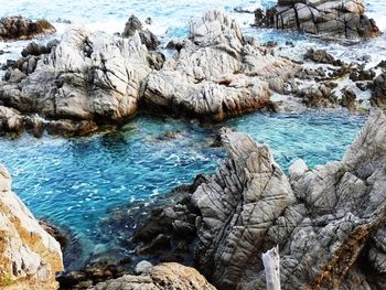 Rocks in river