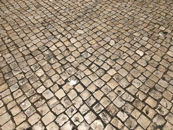 Full frame shot of cobblestone street