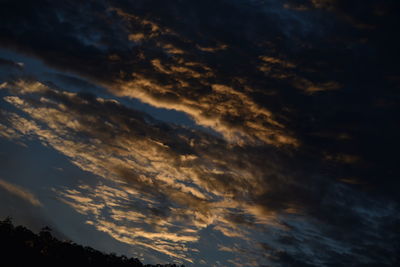 Low angle view of cloudy sky