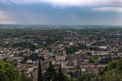 High angle view of cityscape