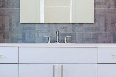 Full frame shot of faucet in bathroom