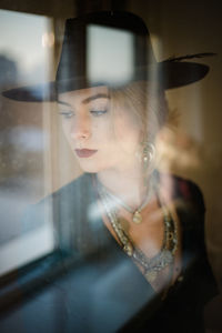 Close-up of young woman