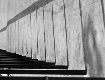 Close-up of piano keys