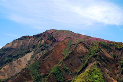 Low angle view of mountain against sky