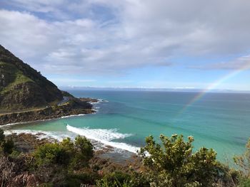 Rainbow over the ocean