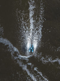 Aerial view of shrimp farm