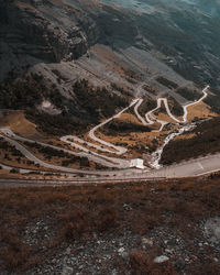 High angle view of road passing through landscape