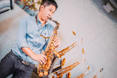 Man playing saxophone