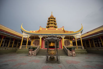 Low angle view of temple against clear sky