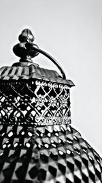 Low angle view of sculpture against clear sky