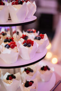 Close-up of dessert on table