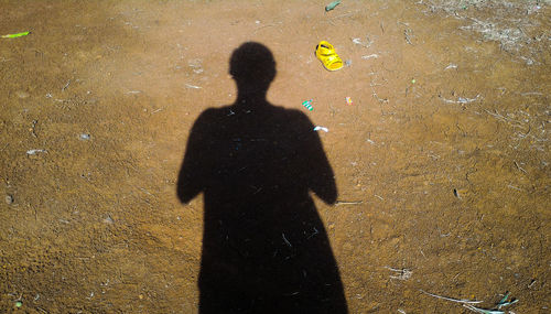 Shadow of man standing on ground