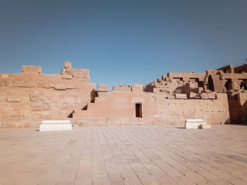 View of old ruins against clear sky