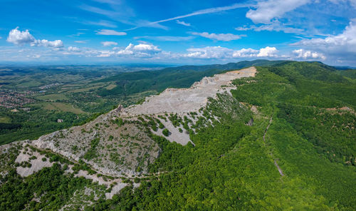 Aerial view of landscape against sky