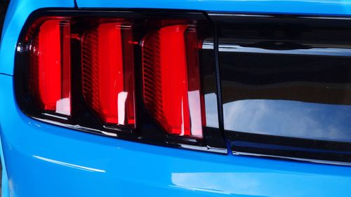 Close-up of red car window