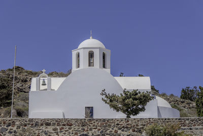 Santorini, greece, may 3, 2024 st. mark's church between fira and oia