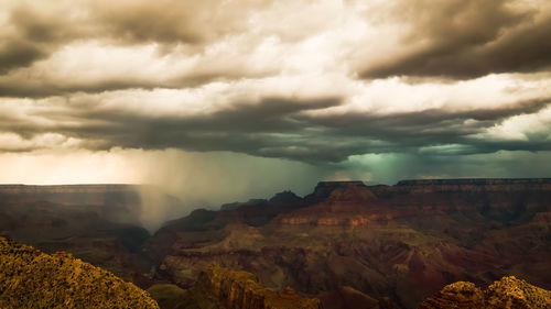 Panoramic view of landscape against sky.cloudy, clodus of rain,rainy strom,flash-thunderstorm