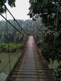 Suspension bridge, paringin, south kalimantan, indonesia