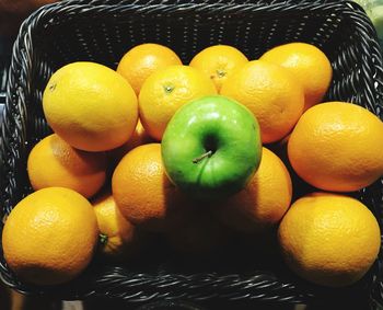 Close-up of fruits in basket