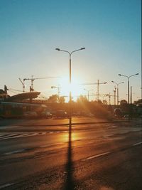 Road at sunset