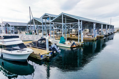 Boats in the marina in edmonds, washingotn.