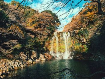 River flowing through rocks