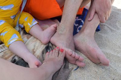 Low section of baby feet