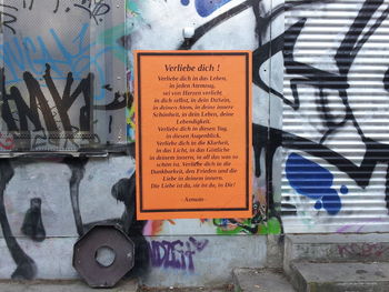 Graffiti on wall