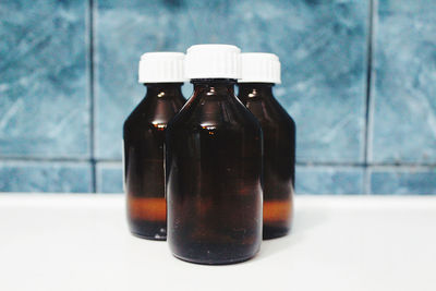 Close-up of drink in glass on table