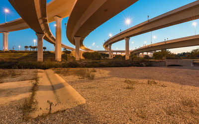 View of bridge over road against sky