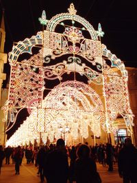 People enjoying at night