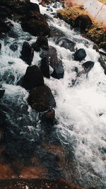 River flowing through rocks