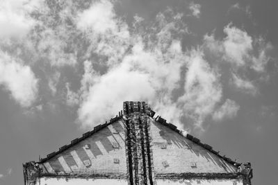 Low angle view of built structure against sky