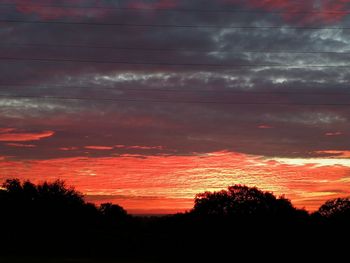 Scenic view of dramatic sky during sunset