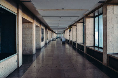 Empty corridor in building