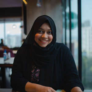 Portrait of a smiling young woman