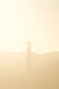 Suspension bridge against clear sky