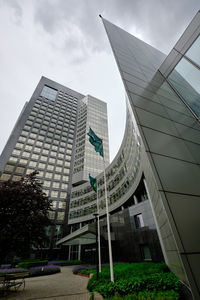 Low angle view of buildings against sky