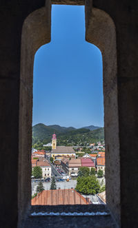 View of historic building against clear sky