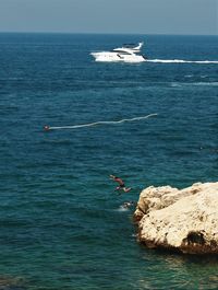 Scenic view of seascape against sky