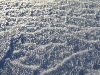 Full frame shot of snow on land