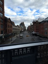 City street with buildings in background